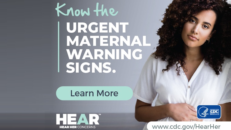 Know the Urgent Maternal Warning Signs Pregnant woman with text reads Know the Urgent Maternal Warning Signs