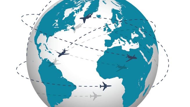 Planes flying around the world Planes flying around the world