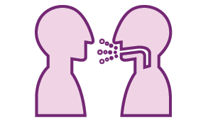 illustration: person coughing on another person