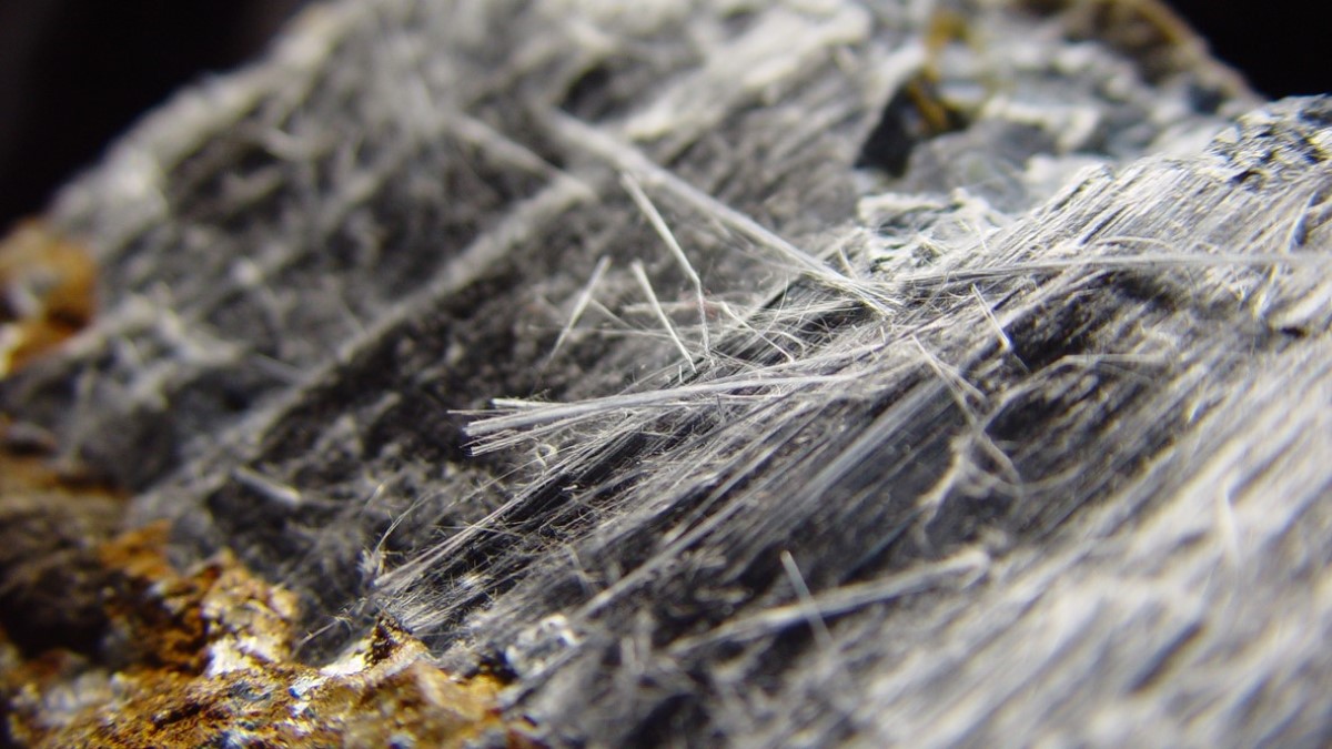 Asbestos Magnified photo of asbestos, showing its thin fibers