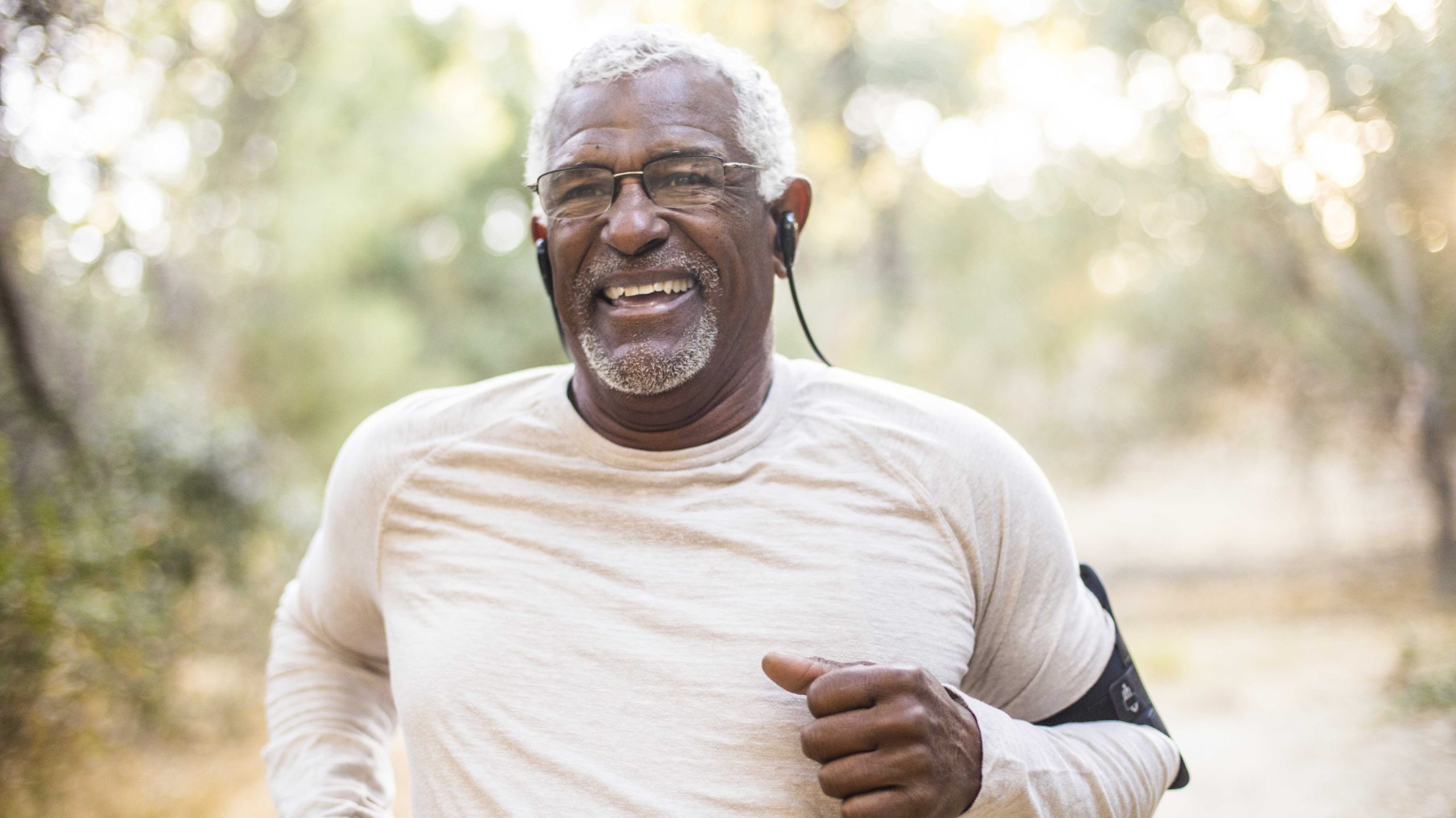 Older Man Running Older man running outside.