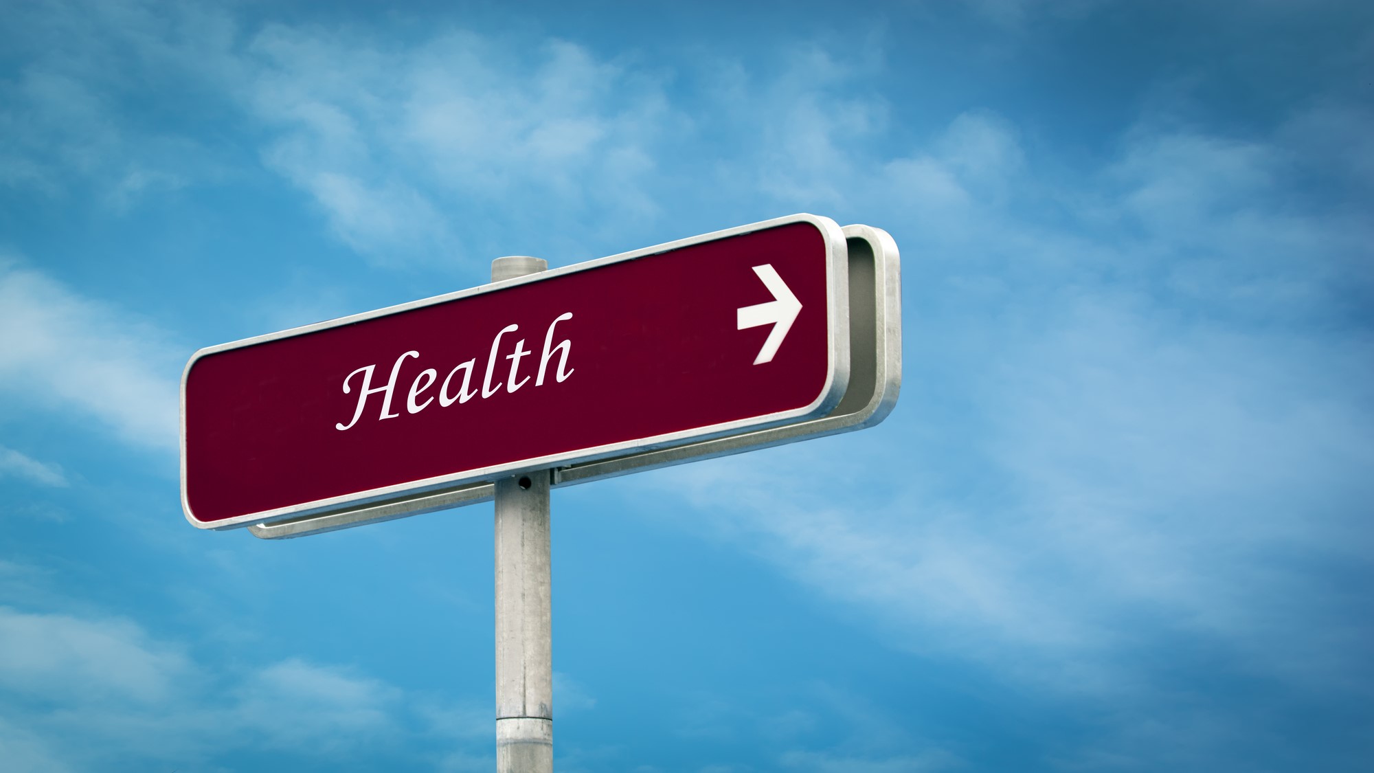 — title missing — Street sign with the word "Health" written on it.