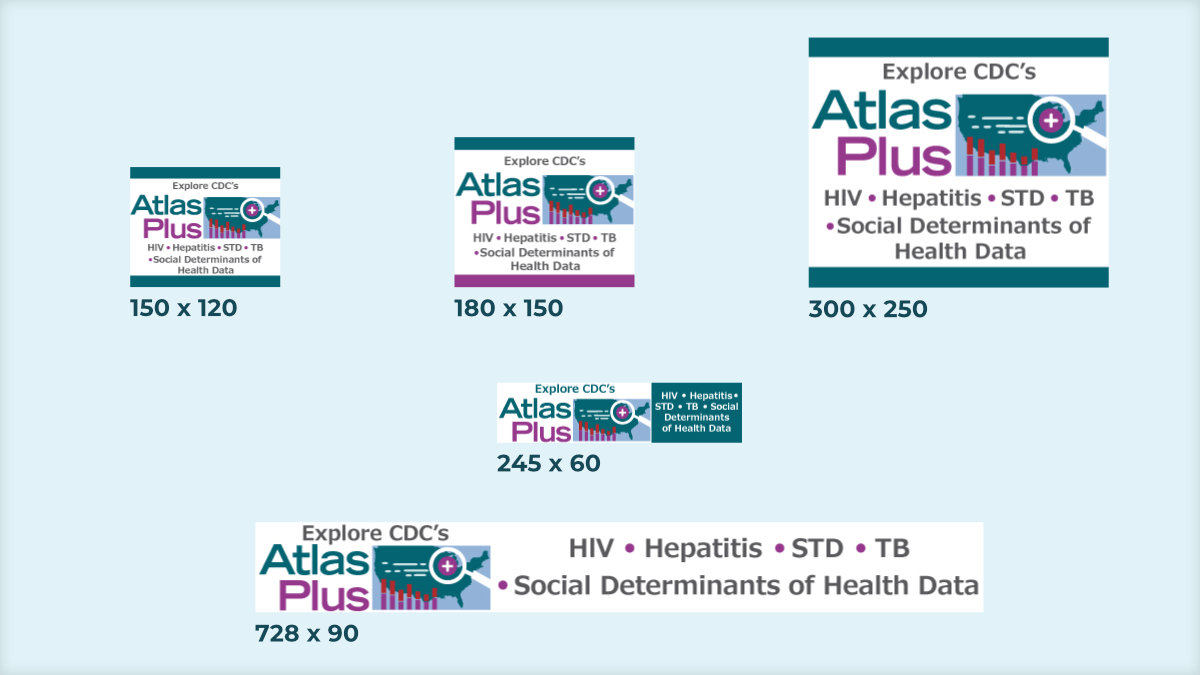 AtlasPlus buttons Examples of the AtlasPlus buttons that can be added to websites