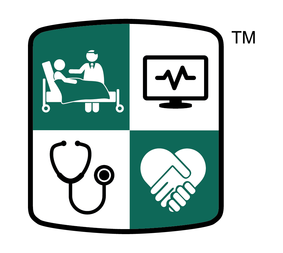 National Health Care Surveys logo National Health Care Surveys logo in green, black, and white. Shield with 4 health-related icons