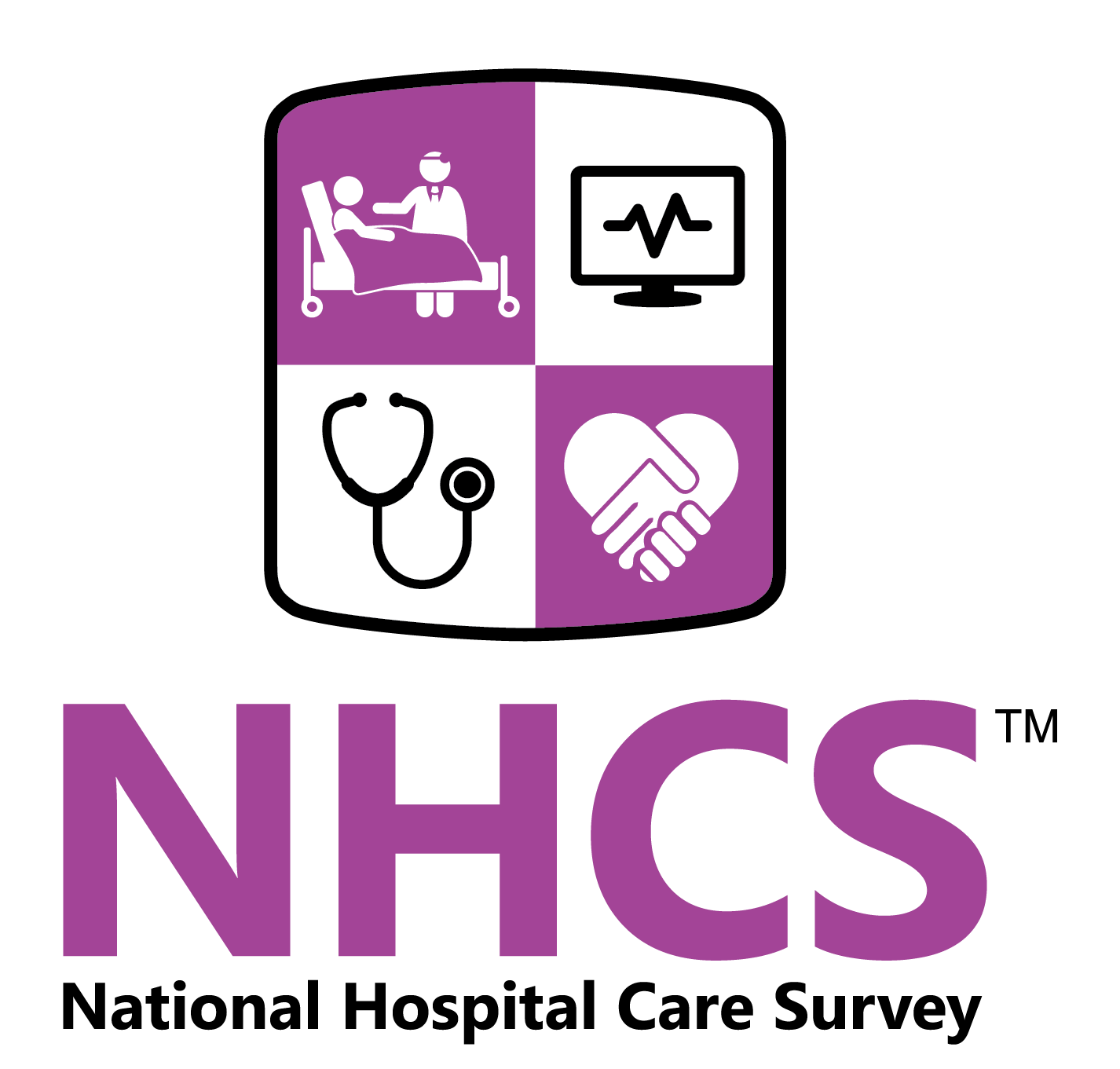 NHCS logo The NHCS logo gives the survey name and shows a shield with four health related icons.