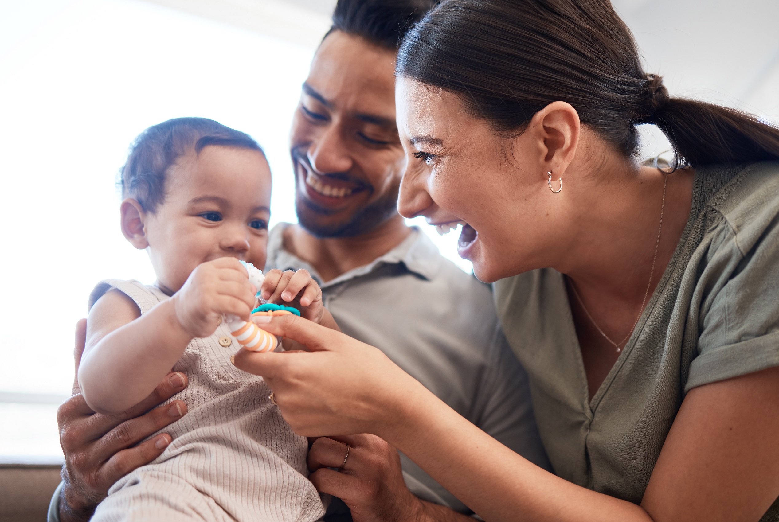 Latino family with baby Latino family with baby