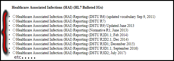 haiselection When validating a CDA file within the Lantana Group’s Schematron Validator, select the specific HAI Implementation Guide the CDA file is based on