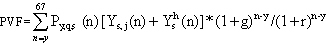 formula1.jpg_5a505 formula for PVF = present discounted value of loss per person due to an individual occupational fatal injury