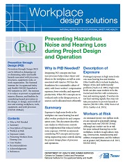 2016-101 Cover of NIOSH Workplace Design Solutions "Preventing Hazardous Noise and Hearing Loss during Project Design and Operation"