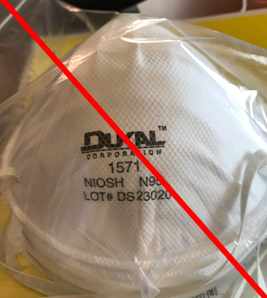 Product misrepresenting a NIOSH approval