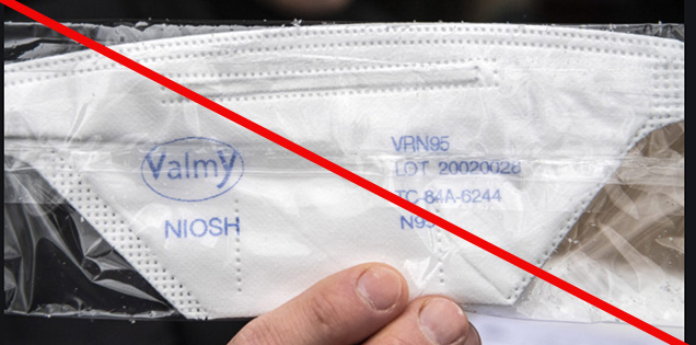 Product misrepresenting a NIOSH approval