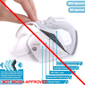 Product misrepresenting a NIOSH approval