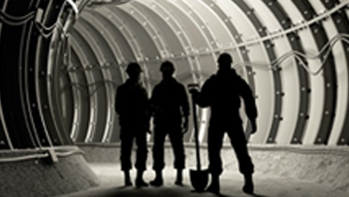 Workers at night Group of workers at night