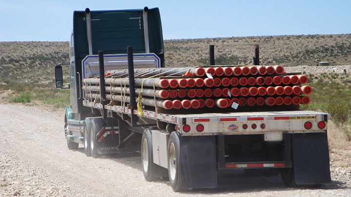 — title missing — a truck hauling materials
