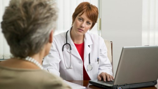 — title missing — Patient taking to doctor.