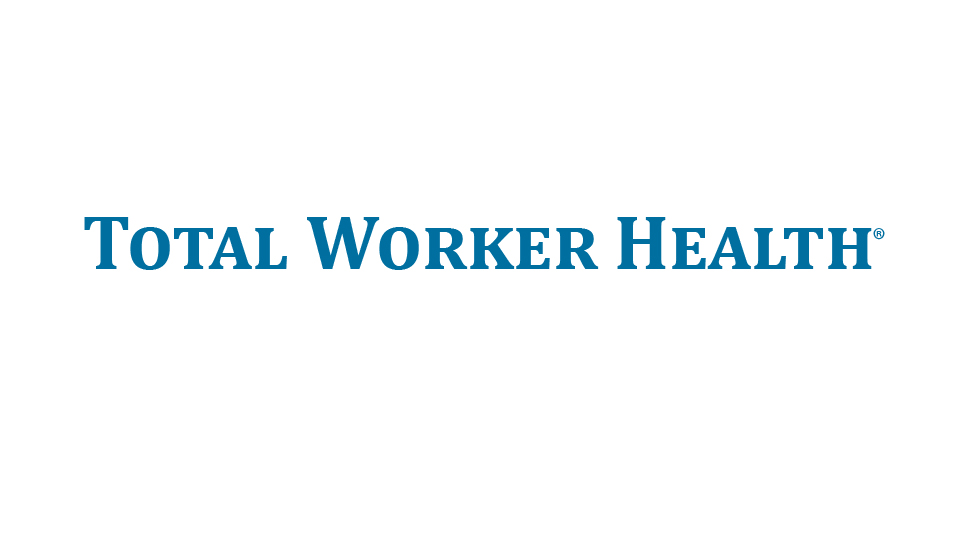 blue letters spelling total worker health