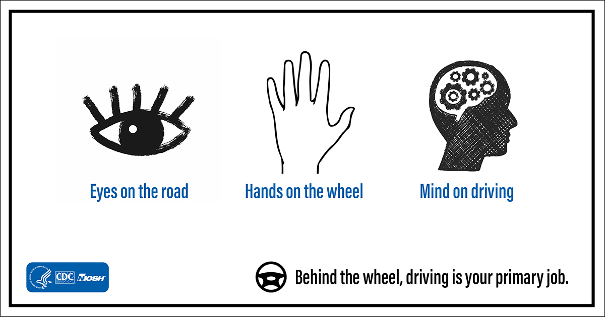 DDSM_A Behind the wheel, driving is your primary job. Eyes on the road. Hands on the wheel. Mind on driving.
