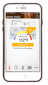 HeatIndex-resize Mobile View of App