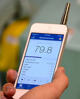 sound_app Sound Level Meter App on Mobile Device