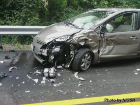 M3E car with front fender bender