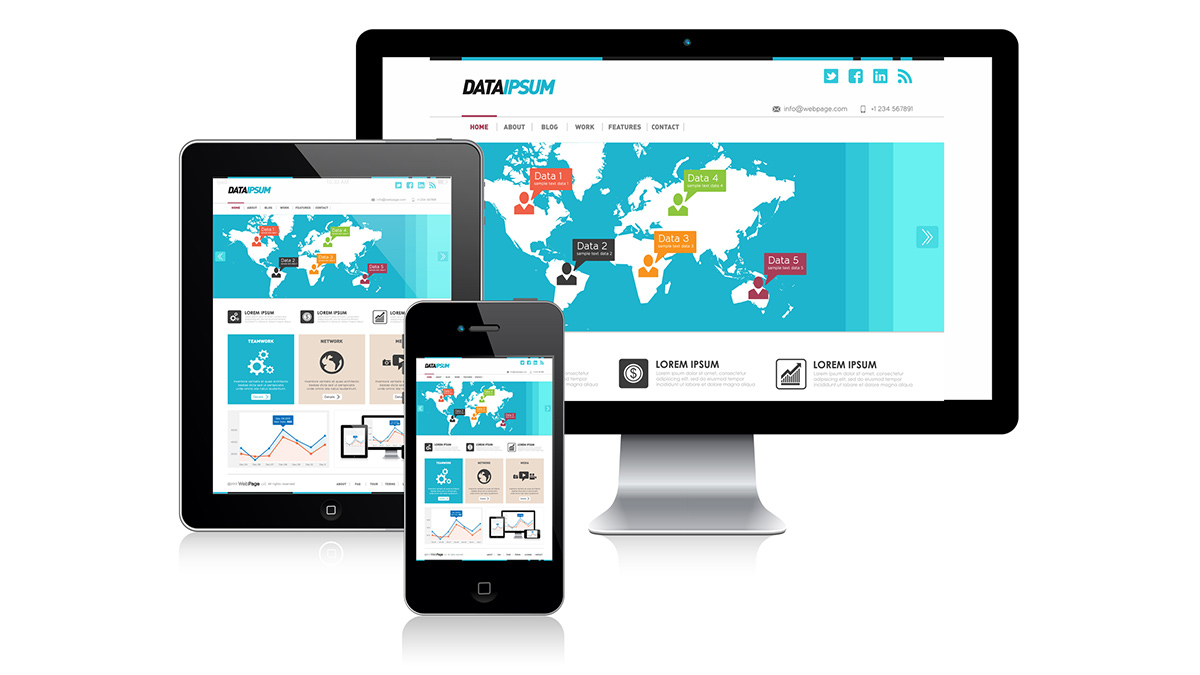 Data Modernization Goals - Thumbnail An example data visualization shown on phone, tablet, and computer screens.