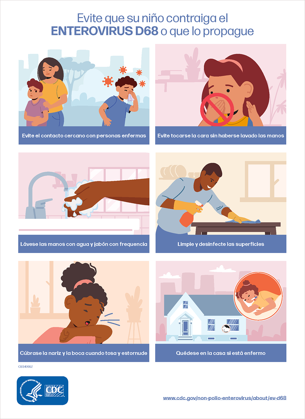 see text equivalent for Enterovirus D68 Infographic: Keep Your Child from Getting and Spreading Enterovirus D68