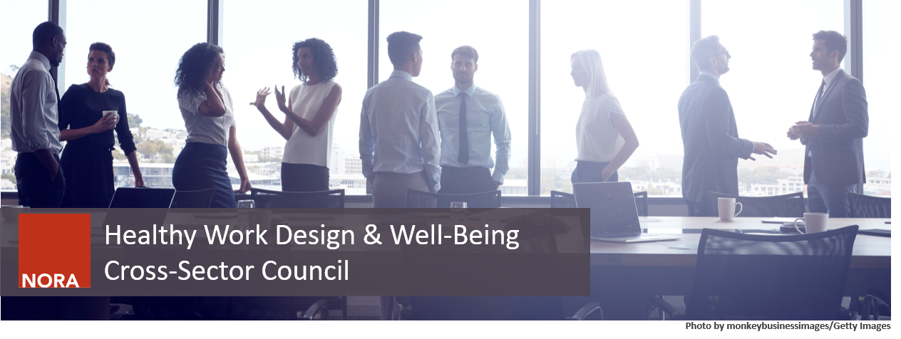 NORA HWD banner of a business meeting