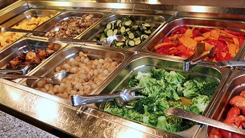 — title missing — Vegetables on a buffet.