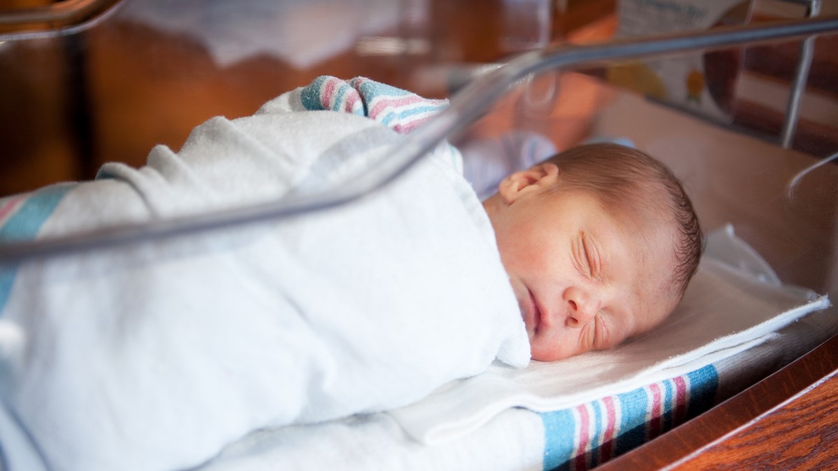 Infant Photo of infant in hospital nursery.