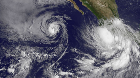 hurricane ernesto Satellite image of Tropical Storm Ernesto