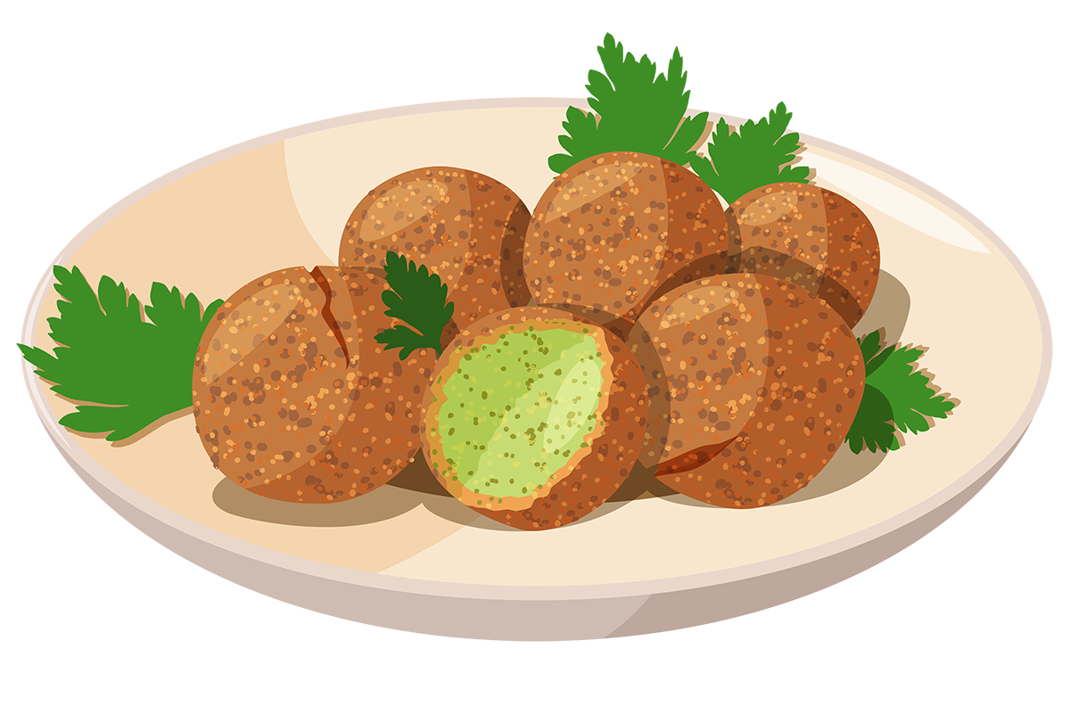 A plate of falafel
