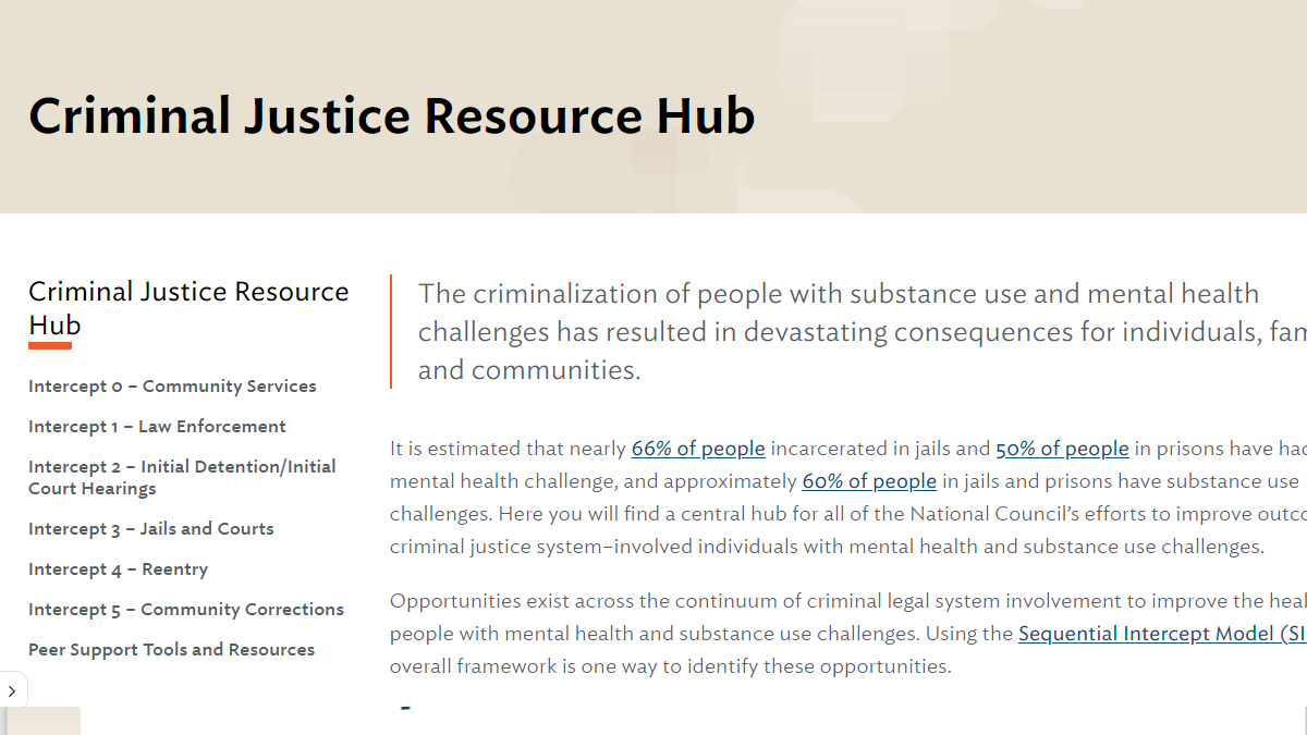 Criminal Justice Resource image Image of Criminal Justice Resource Hub