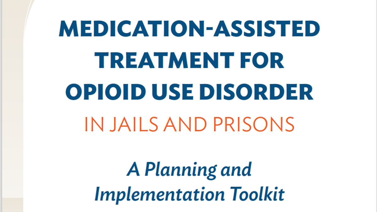 MAT in Jails image Image of medication-assisted treatment for OUD tollkit.