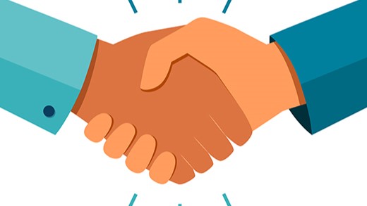 Public Private Partnerships handshake two hands shaking in agreement