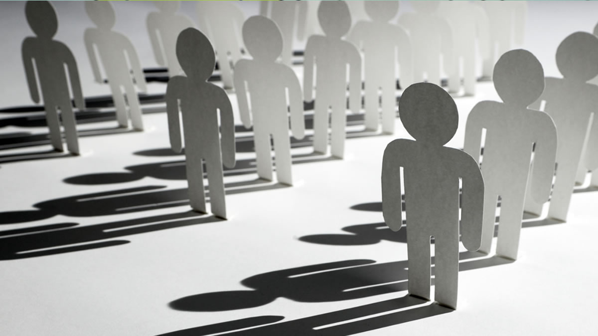 -- title missing -- Figures standing in line suggesting uniformity