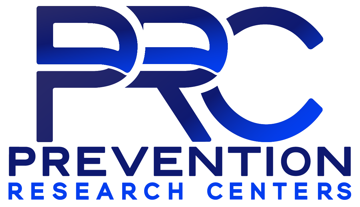 PRC Logo Full Color Standard PRC Prevention Resource Center Logo, with interlocking P, R, and C.