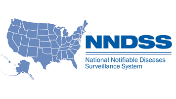 — title missing — A map of the United States to show the National Notifiable Diseases Surveillance System monitors disease at a national level.