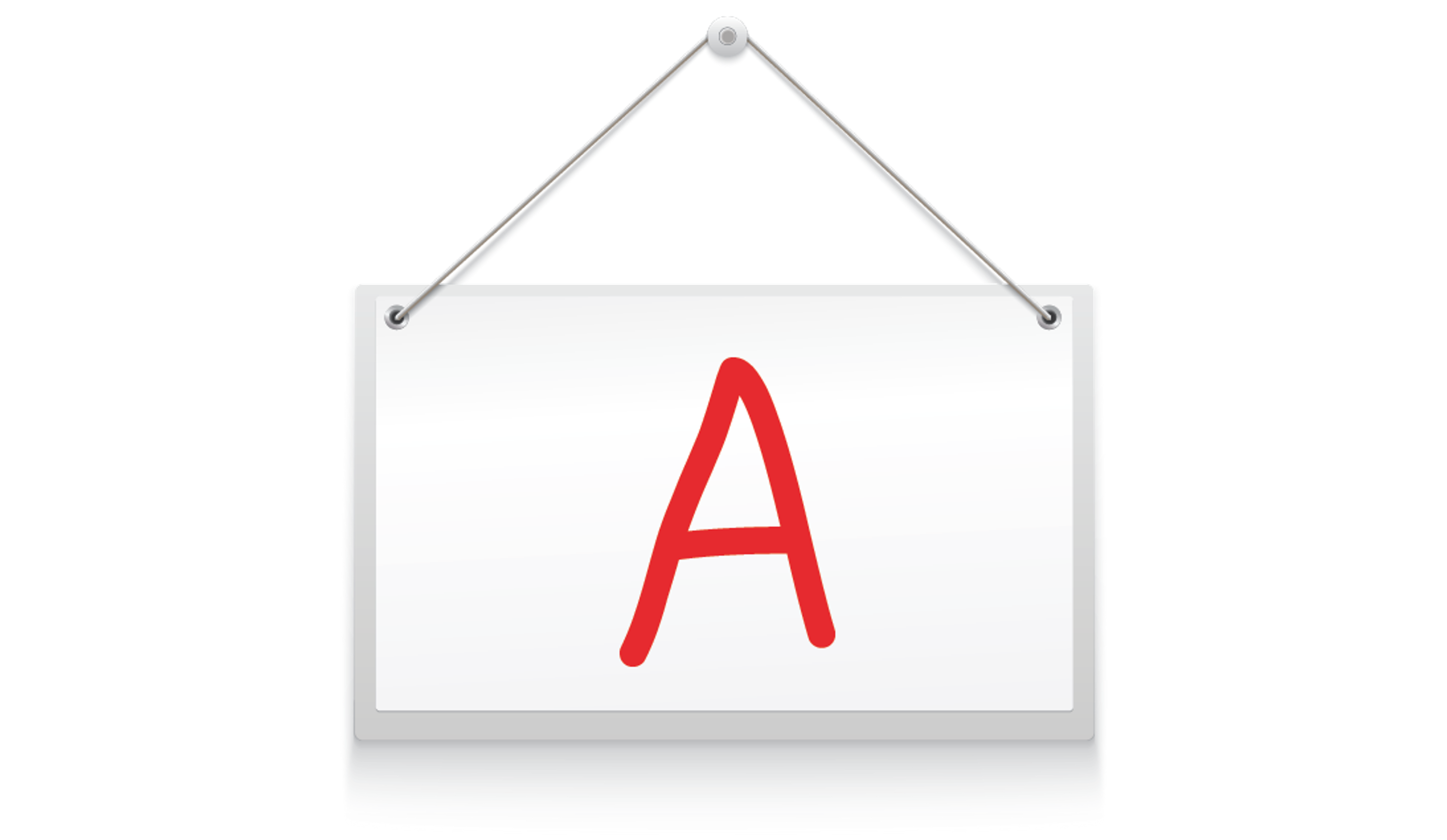 Outbreak rates and restaurant inspection practices Sign with A on it.