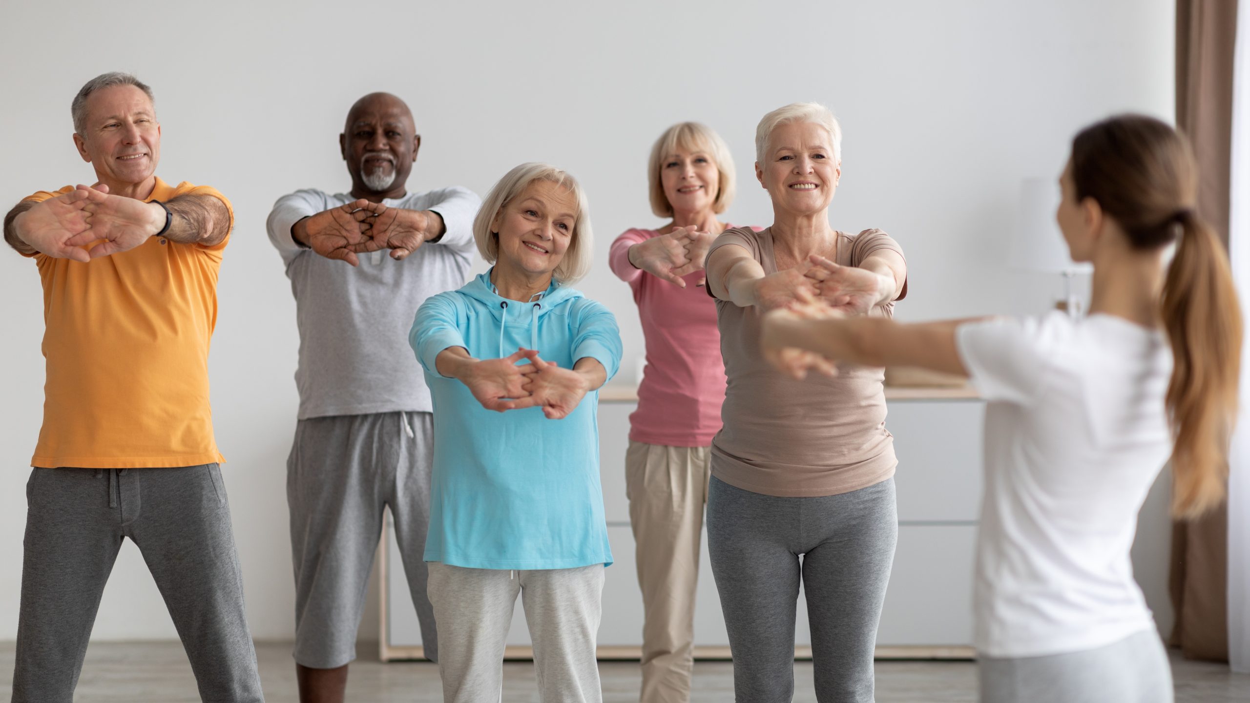 Sporty Elderly People Fitness Sporty Elderly People Engaged in Fitness