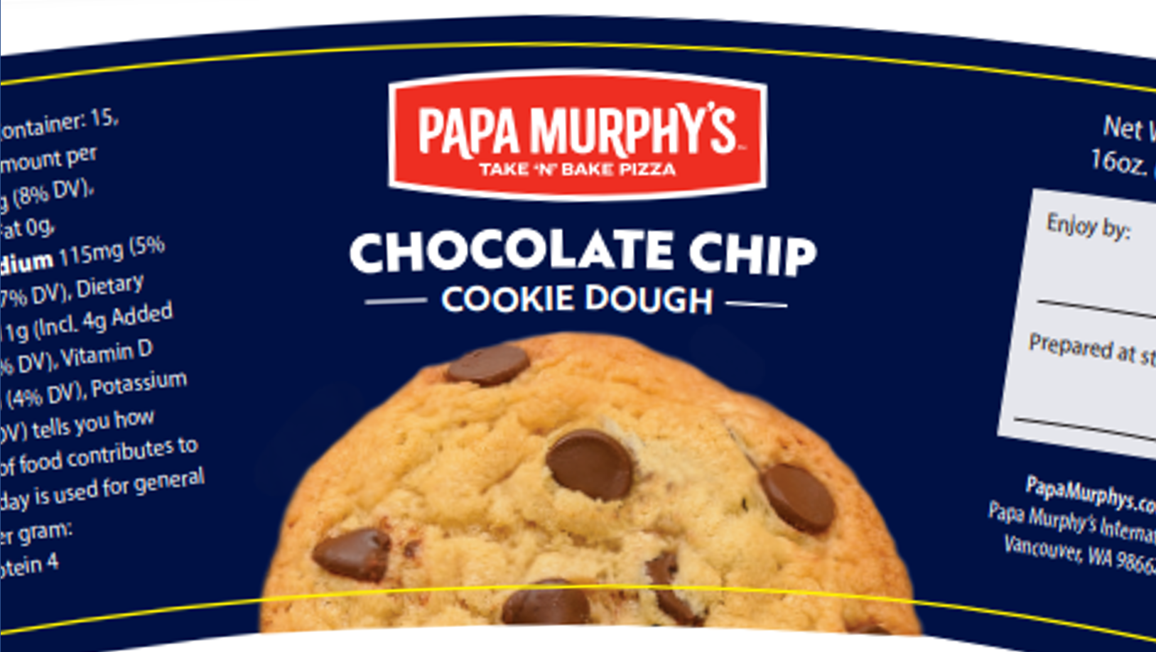 Papa Murphy’s Chocolate Chip Cookie Dough Papa Murphy’s Chocolate Chip Cookie Dough