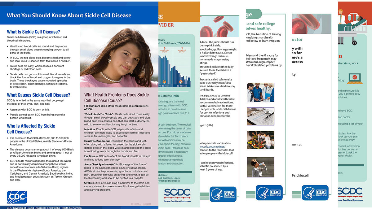 Sickle Cell Disease Fact Sheets Collage Sickle Cell Disease Fact Sheets Collage