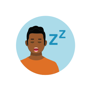 -- title missing -- Graphic of a man sleeping.