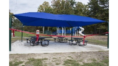 Building Shade A free-standing shade structure at the Albert Bean Elementary School in Pine Hill, New Jersey