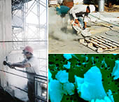 silica.jpg_3e52f trabajador que tritura concreto, trabajador que corta roca, partículas de sílice