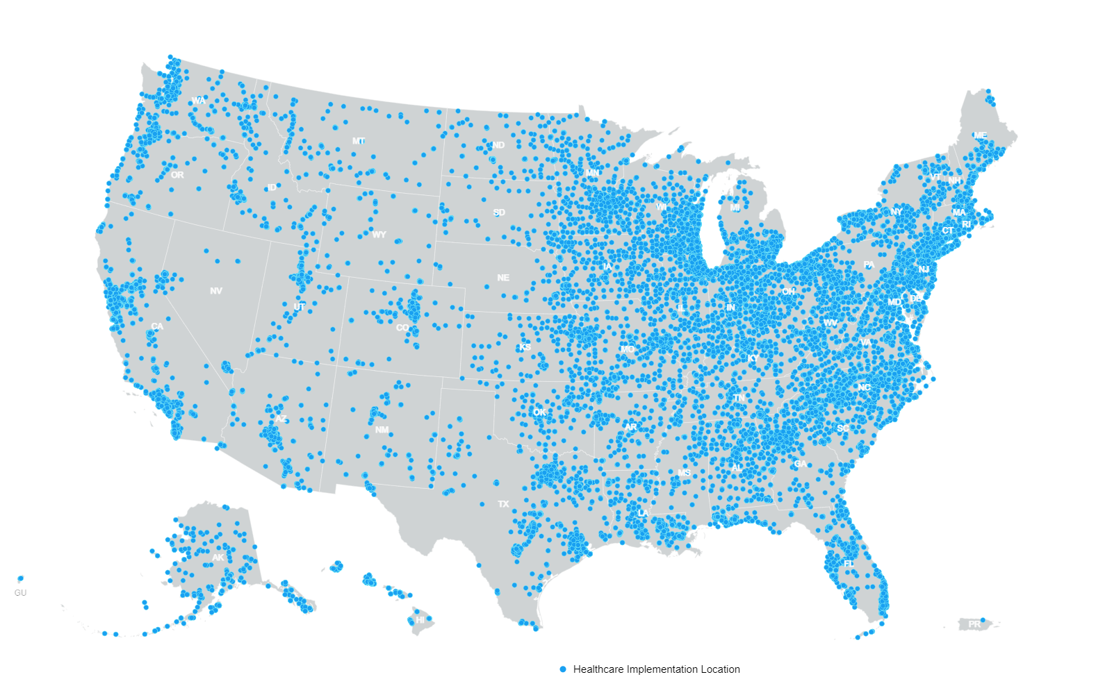 ecr-facilities-map-USA eCR facilities as of 9/25/2024