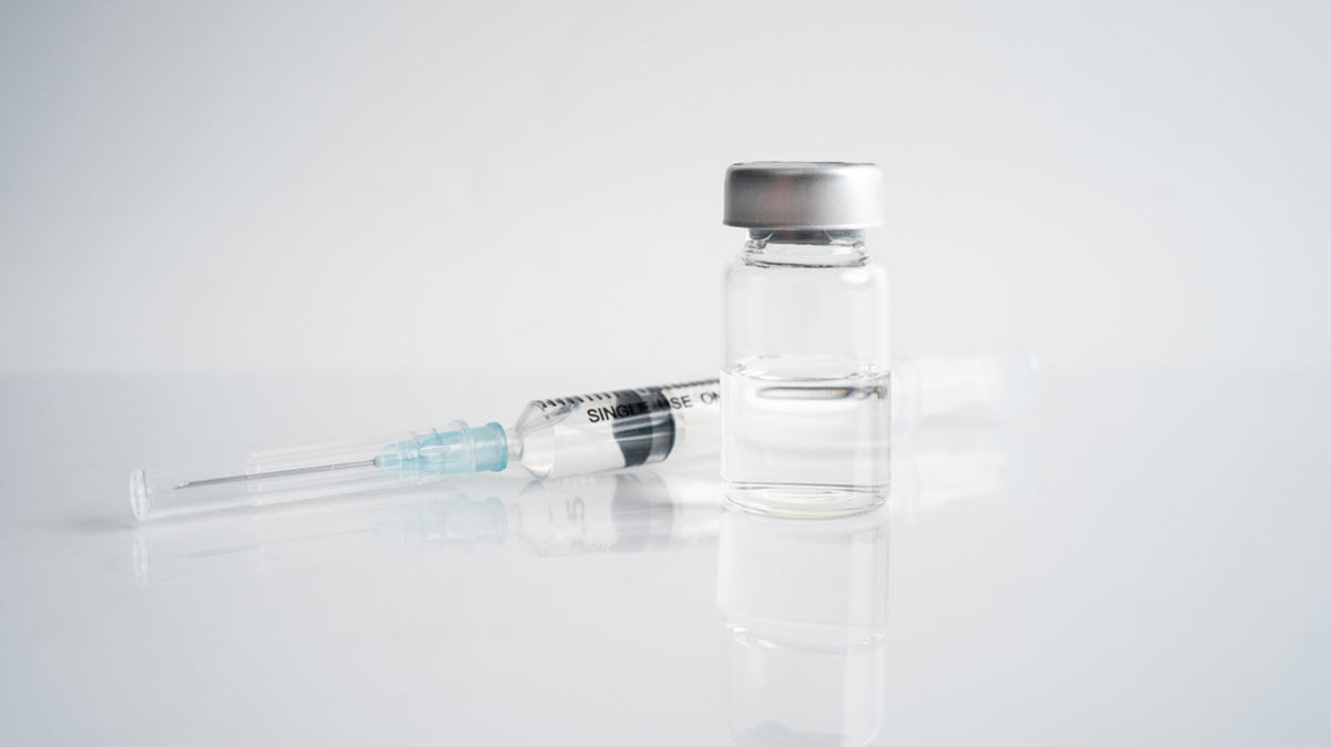 Syringe and vial Syringe and vials, isolated on white background