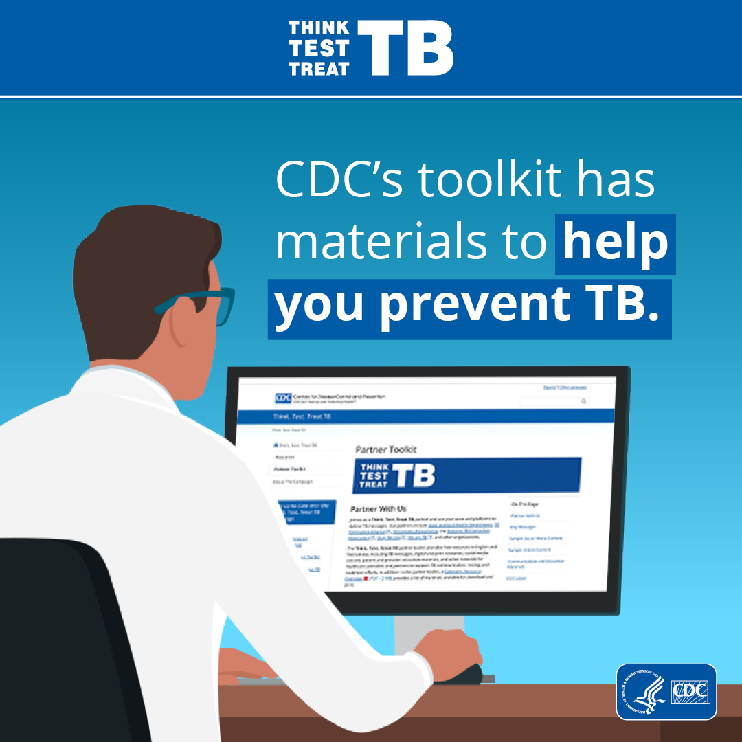 Tuberculosis Hides in Plain Sight A blue background has white letters that show the word "Tuberculosis" fading into view over the words "Hides in Plain Sight."