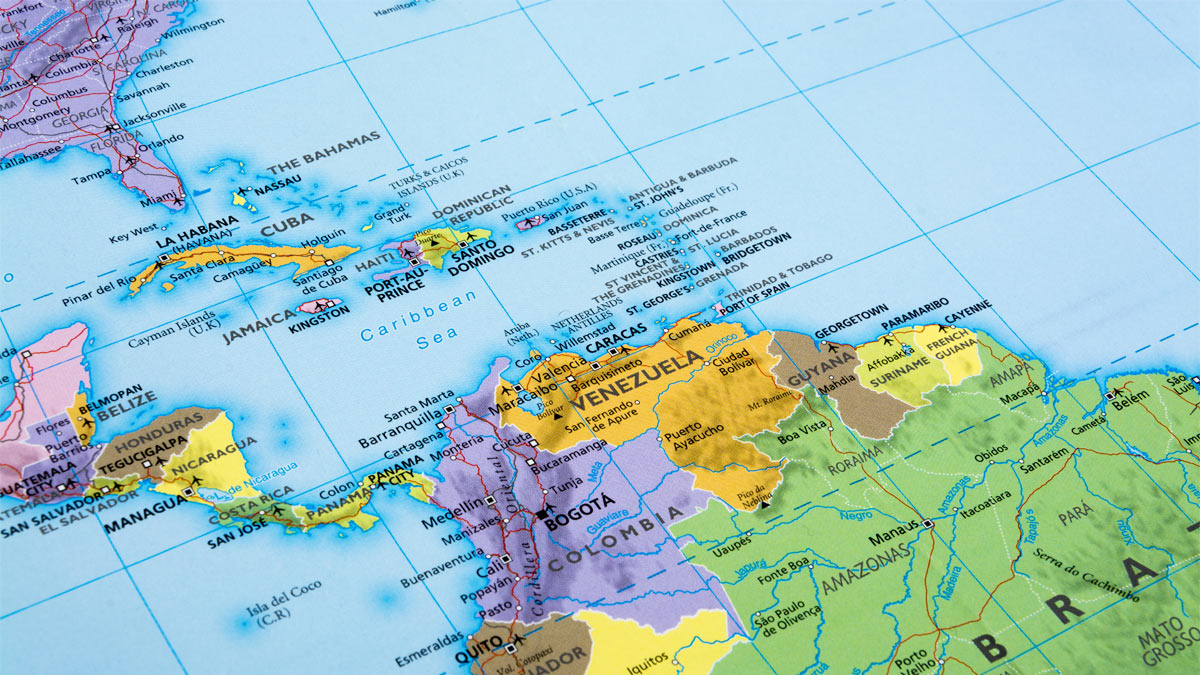 hispanic-latino-health-burden-map Map showing Central and South American regions and countries