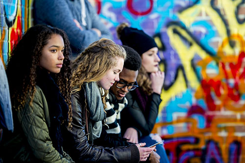 Teens With Technology Group of high school students.