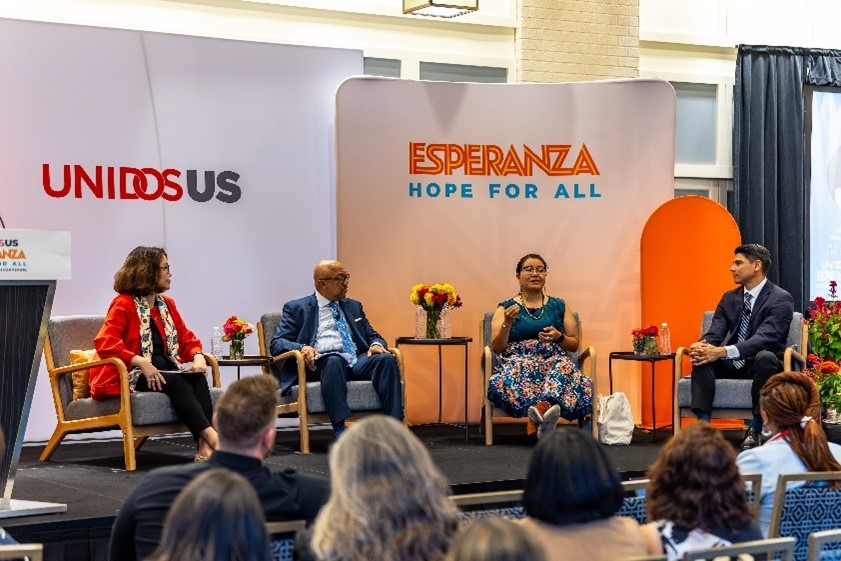 UnidosUS is committed to sustaining vaccine equity efforts and building on successes. Panelists discuss vaccine equity strategies during the closing session of the 2024 EHFA Vaccine Program Convening.
